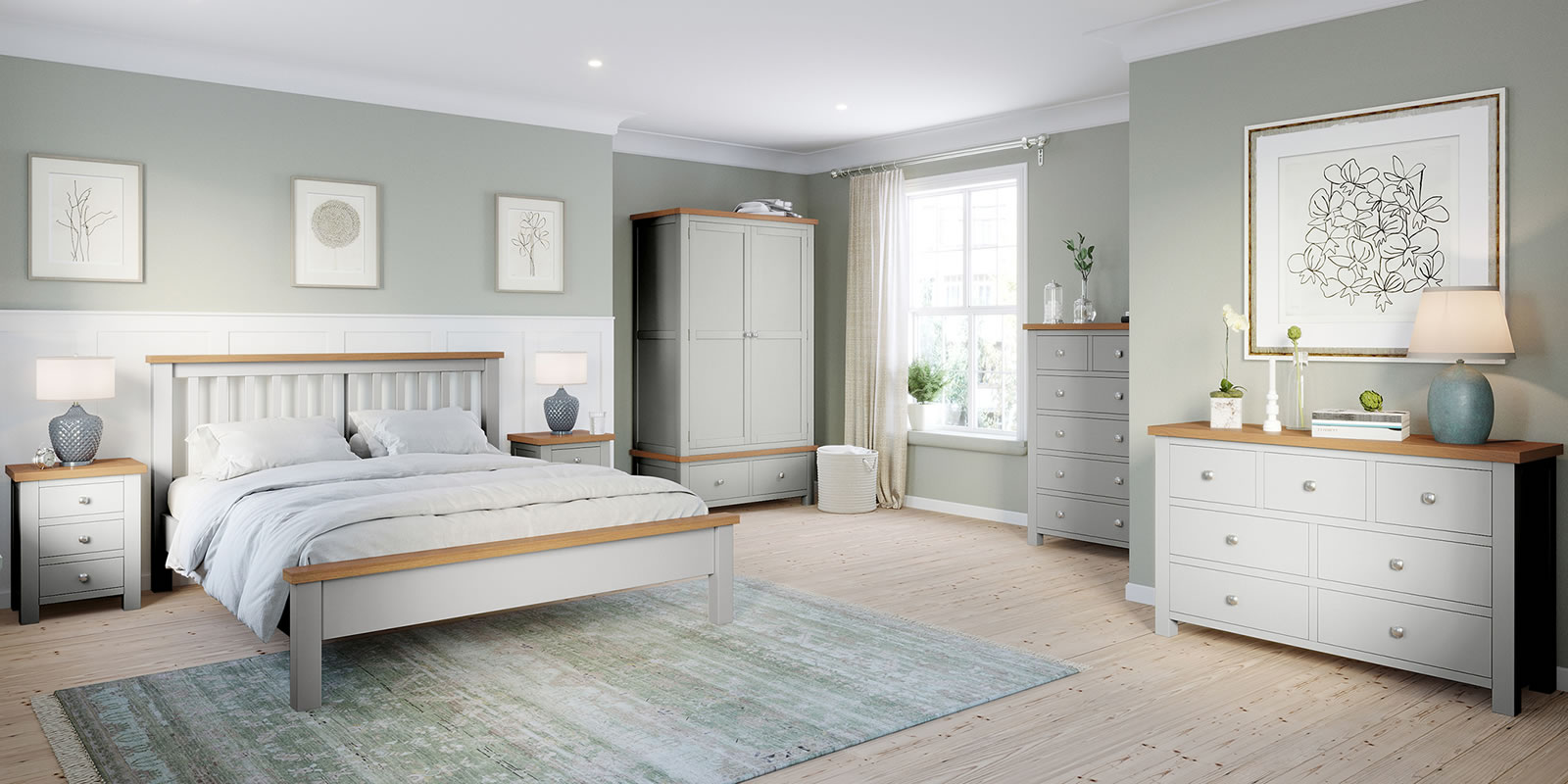 Signature Collection Digbeth Bedroom Moon Grey Range Roomset